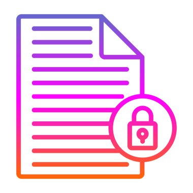 Belge. Web simgesi basit illüstrasyon