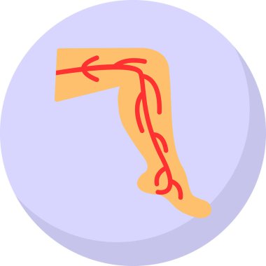 Diz yaralanması vektör simgesi