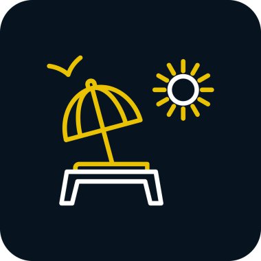 Güneş ikonu soyut bir grupta izole edildi