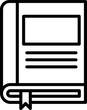 kitap simgesi, vektör illüstrasyonu basit tasarım