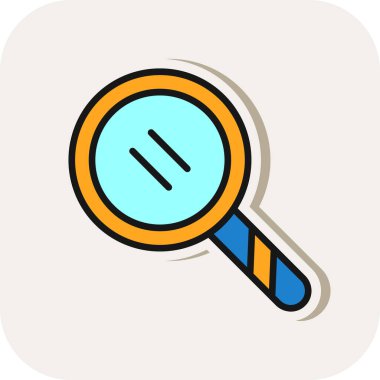 Basit düz arama simgesi illüstrasyonu