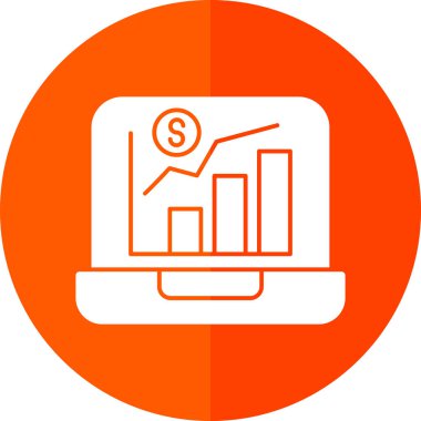 vektör analitik düz simge