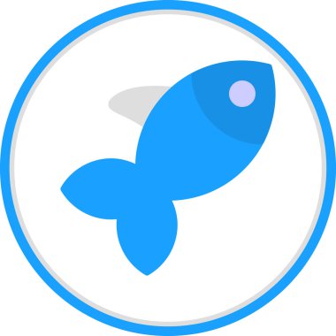 balık simgesi vektör illüstrasyonu