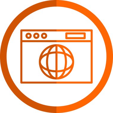 Web tarayıcı simgesi vektör illüstrasyonu 