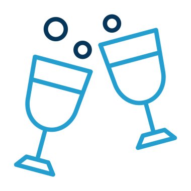 Şampanya Kadehi vektör simgesi