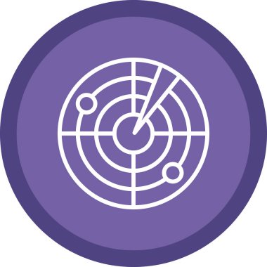 Radar modern simgesinin vektör illüstrasyonu              