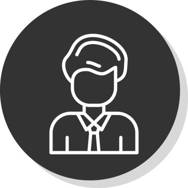 Yönetici düz simgesinin vektör illüstrasyonu 