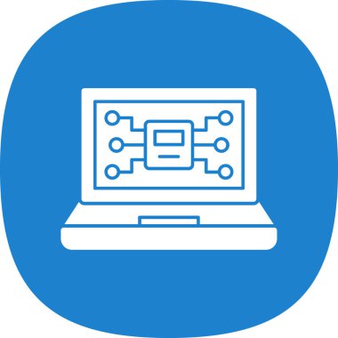 Bilgisayar. Web simgesi basit illüstrasyon