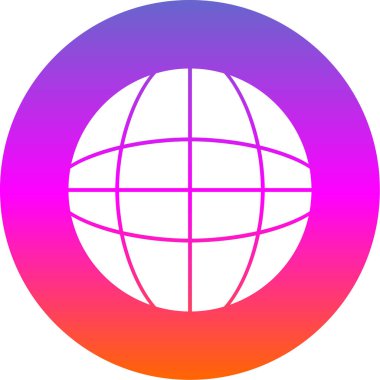 earth icon, vector illustration simple design