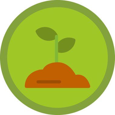 Filizler. Web simgesi basit illüstrasyon          