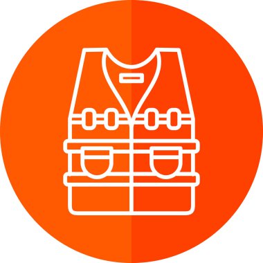 Kurşun geçirmez yelek simgesi, vektör illüstrasyonu 