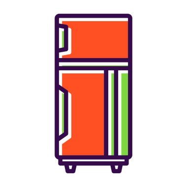 buzdolabı simgesi, vektör illüstrasyonu basit tasarım