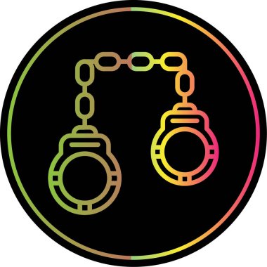 kelepçe simgesi, vektör illüstrasyonu