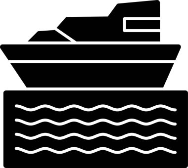 tekne ikonu vektör illüstrasyonu