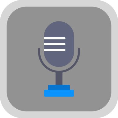 mikrofon simgesi, vektör illüstrasyonu basit tasarım