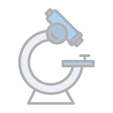 mikroskop simgesi, vektör illüstrasyonu basit tasarım