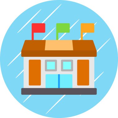 ev düz ikon vektör illüstrasyonu