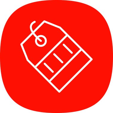 Kırmızı Etiket simgesinin vektör illüstrasyonu