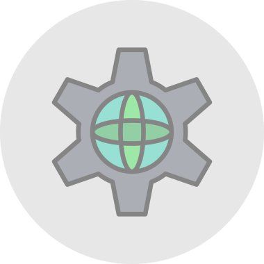 küresel web simgesi, vektör çizim