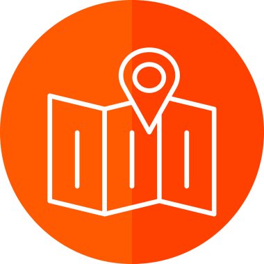 harita pin konumu simgesi düz biçimli