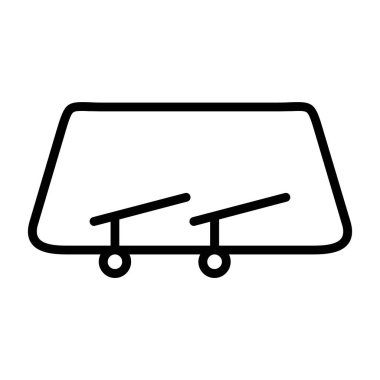 skateboard vector thin line icon