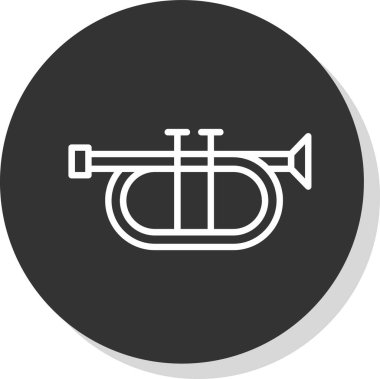 Trompet simgesinin vektör çizimi