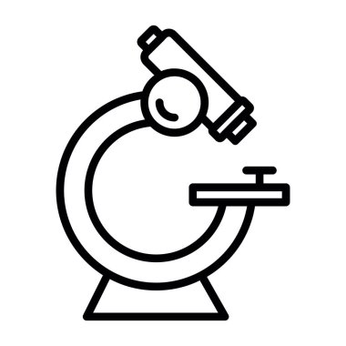 Mikroskop. Web simgesi basit illüstrasyon