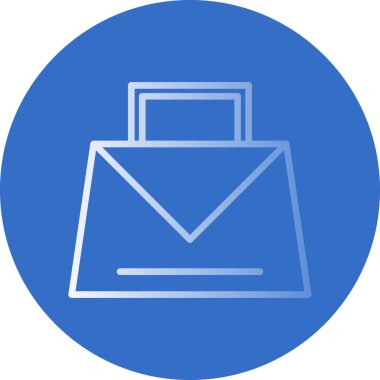 El çantası ikonu, vektör illüstrasyonu. düz biçim