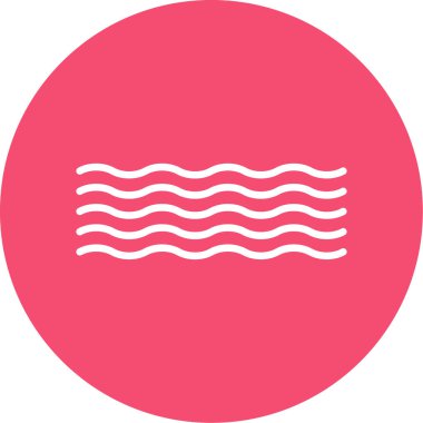 Dalga simgesi. düz dizayn. vektör grafiği