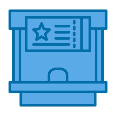 Bilet Ofisi simgesi vektör illüstrasyonu