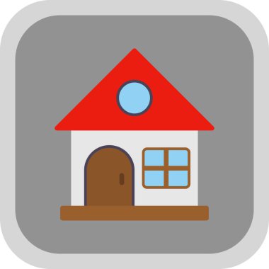 ev web simgesi, vektör illüstrasyonu 