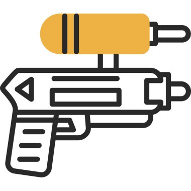 Silah ikonu. Beyaz arkaplanda izole edilmiş web tasarımı için silah vektör simgelerinin basit çizimi