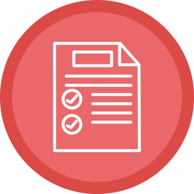 Belge simgesinin vektör illüstrasyonu 