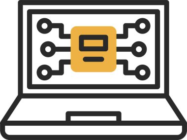 dizüstü bilgisayar simgesi, vektör illüstrasyonu