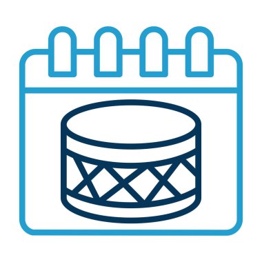 Beyaz arka plan üzerinde davul şeffaf işareti izole davul simge vektör