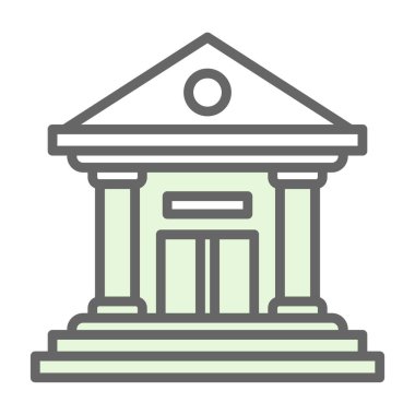 Bina. Web simgesi basit illüstrasyon