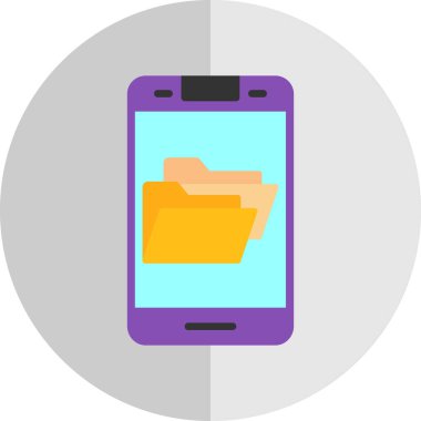 Akıllı telefon ekranı simgesi, vektör illüstrasyonundaki dizinler 