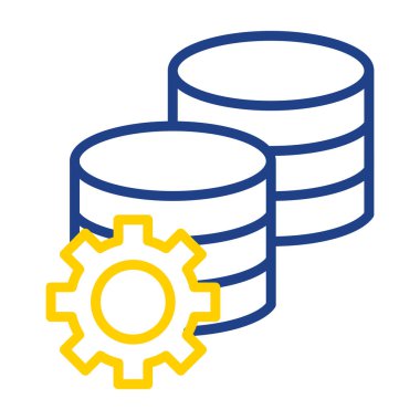 veritabanı ayarları. vektör simgesi