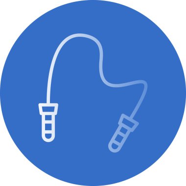 Düz renk simgesini atla. İp atlıyorum. İzole vektör illüstrasyonu