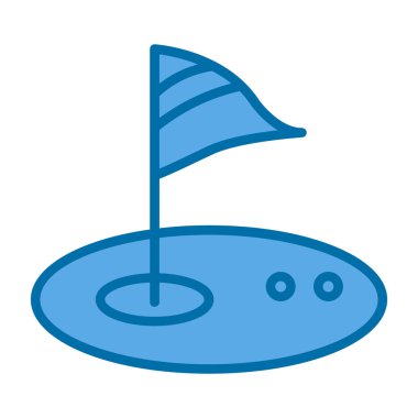 Golf simgesinin vektör illüstrasyonu 