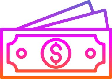 Web ve mobil uygulama tasarımınız için para simgesi, dolar logosu konsepti 