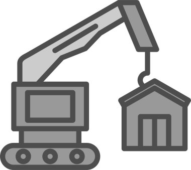 Sanayi inşaat vinç simgesi