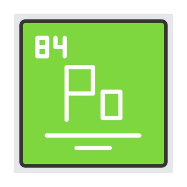 Kimyasal simgenin vektör illüstrasyonu