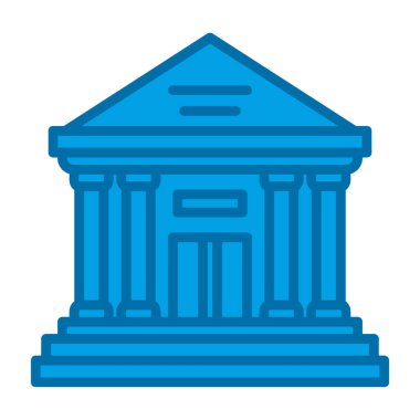 Bina binası simgesi düz stil