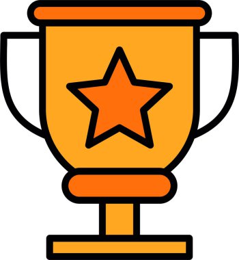 Kupa çizgisi simgesi, vektör illüstrasyonu 