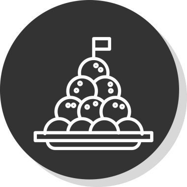 Köfteli kase, vektör çizimi 