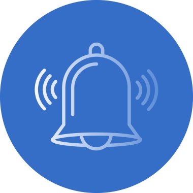 Tek izole çan simgesinin vektör illüstrasyonu 