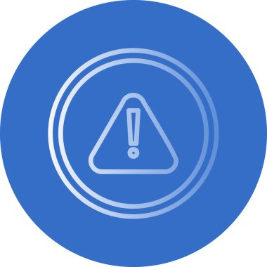 Dikkat uyarı simgesi tam taslak biçiminde 