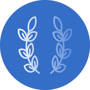 Defne çelengi ağ vektör simgesi