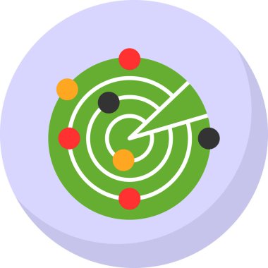 Radar modern simgesinin vektör illüstrasyonu              